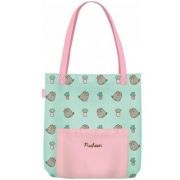 Geanta de umar St. Majewski Pusheen, verde deschis cu roz