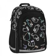 Ghiozdan Starpak Kitty Holo, 39 cm, 3 compartimente, negru