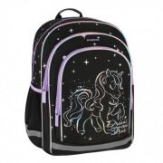 Ghiozdan Starpak Unicorn Holo, 39 cm, 3 compartimente, negru