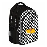 Ghiozdan St. Majewski St. Right Sleepy Corgi, 42cm, 4 compartimente, negru