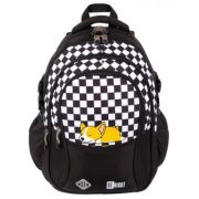 Ghiozdan St. Majewski St. Right Sleepy Corgi, 43cm, 4 compartimente, negru cu alb, BP1