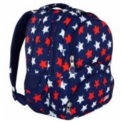 Ghiozdan St. Majewski St. Right Stars, 2 compartimente, 4 buzunare, bleumarin, BP-07