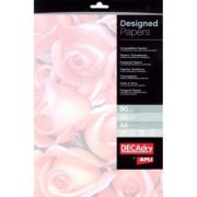 Hartie cu model trandafiri A4 DECAdry TSC6690, 90g/mp,, set 20 coli
