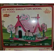 Puzzle lemn 3D - Casa Wakoutaku, 2 foi, Colorarte, P079-2