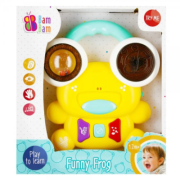 Jucarie bebelusi cu sunete si lumini, broasca interactiva, Bam Bam 515075, 12+ luni