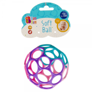 Jucarie bebelusi, minge moale, culori pastel, Bam Bam 515061, 3+ luni