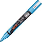 Marker cu creta UNI Chalk PWE-5M, varf rotund, 1. 8-2. 5mm, Albastru metalizat