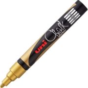 Marker cu creta UNI Chalk PWE-5M, varf rotund, 1. 8-2. 5mm, Auriu