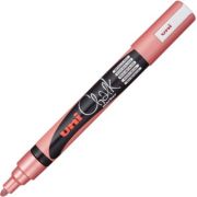 Marker cu creta UNI Chalk PWE-5M, varf rotund, 1. 8-2. 5mm, Rosu metalizat