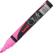 Marker cu creta UNI Chalk PWE-5M, varf rotund, 1. 8-2. 5mm, Roz fluorescent