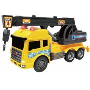 VEHICULE CU LUMINI, SUNETE SI FRICTIUNE, SCARA 1/14, 27CM, MACARA GALBENA