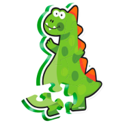 PUZZLE DIN SPUMA EVA, MAXI CU 10 PIESE, VERDE, PUEDO