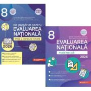 Pachet Editura Paralela 45. Evaluarea nationala 2026. Limba si literatura romana si Matematica Clasa a 8-a - Gabriel Popa, Cristina Cergan