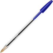 Pix cu bila Bic Cristal Soft, 1. 2mm, cu capac, corp transparent, scris albastru