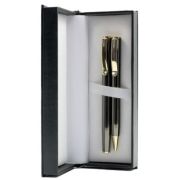 Set cadou stilou + pix Cresco Classic 830019 CL-05, corp metalic maro clips auriu