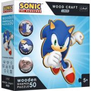 Puzzle lemn 50 piese Trefl Sonic. Sonic inteligent