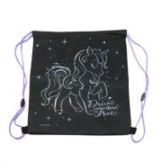 Rucsac cu snur pentru copii Starpak Unicorn Holo, negru cu mov, 38. 5x33 cm