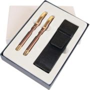 Set cadou stilou + pix + etui Cresco Exclusive S 830147 ES-02, corp metalic bronz
