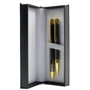 Set cadou stilou + pix Cresco Elegant E850054, corp metalic grafit clips auriu