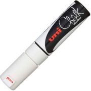 Marker cu creta UNI Chalk PWE-8K, varf tesit, 8. 0mm, Alb