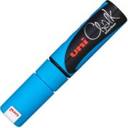Marker cu creta UNI Chalk PWE-8K, varf tesit, 8. 0mm, Bleu