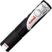 Marker cu creta UNI Chalk PWE-8K, varf tesit, 8. 0mm, Negru
