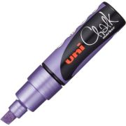 Marker cu creta UNI Chalk PWE-8K, varf tesit, 8. 0mm, Violet metalizat