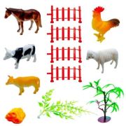 Animale ferma + accesorii, 12 buc/set