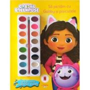 Gabby's Dolhouse. Sa pictam cu Gabby si pisicutele. Carte de colorat cu pensula si acuarele