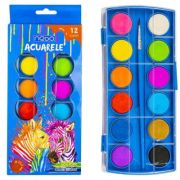 Acuarele 12 culori diametru pastila 20, 3mm - NEBO
