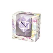 Puzzle logic sarpe, in forma de inima 3D, mov, cu colectie de stickere tematice, Cayro