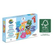 Set numere magnetice pentru copii, din lemn, 60 Piese, Cayro