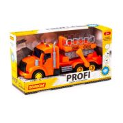 Camion constructii + elevator, cu lumina si sunet, 33. 5x11. 5x18. 5 cm, Polesie