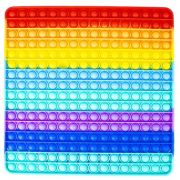 Jucarie senzoriala, antistres, curcubeu, XXL, 29x29x1.5 cm - Patrat