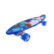 Placa skateboard cu roti silicon, led, albastru