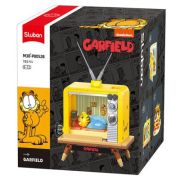 Set de constructie, 193 piese, Garfield si televizorul - Sluban
