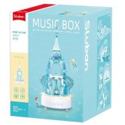Set de constructie Music Box, 420 piese, Castelul de gheata - Sluban