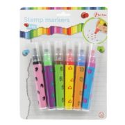 Markere cu stampile, 6 buc/set, Toi-Toys