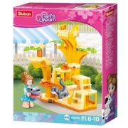 Set de constructie Girl's Dream, 81 piese, Teren dresaj pisici, Sluban