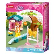 Set de constructie Girl's Dream, 91 piese, Teren dresaj catei. Sluban