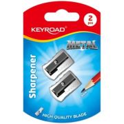 Ascutitoare simpla Keyroad KR971681, 1 orificiu, metal, blister 2 buc