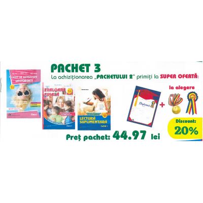 Pachet absolvire 3, clasa I: Caiet de activitate independenta, Evaluare finala, Lectura suplimentara, diploma si cocarda - Claudia Matache