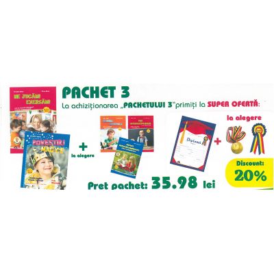 Pachet absolvire 3, clasa pregatitoare: Ne jucam! Exersam! Povestiri magice, Fise interdisciplinare, diploma si medalie - Alexandra Manea