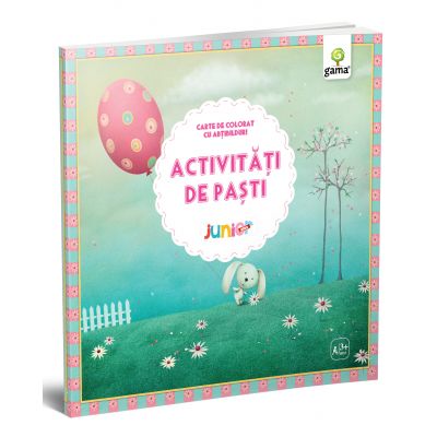 Activitati de Pasti - Junior Plus - Carte de colorat cu abtibilduri