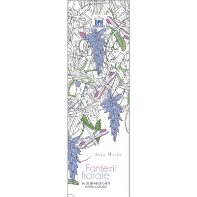 Fantezii florale. 60 de semne de carte pentru colorat
