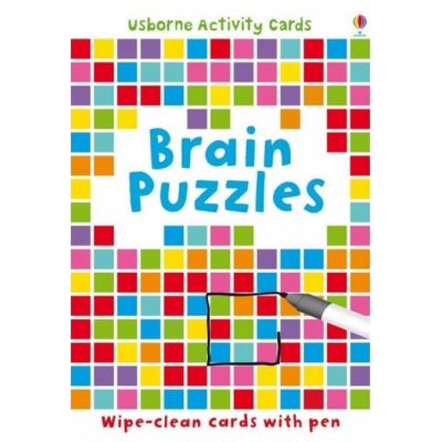 Brain Puzzles. Wipe-clean cards with pen