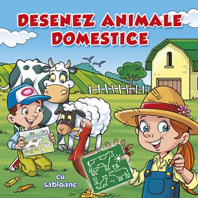 Desenez animale domestice – cu sabloane (carte de colorat)