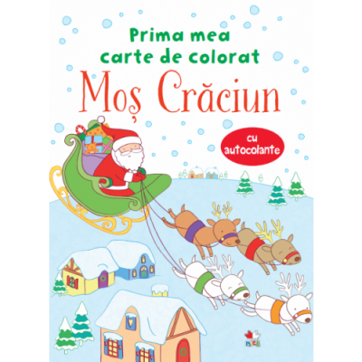 Prima Mea Carte De Colorat Mos Craciun Cu Autocolante 63608