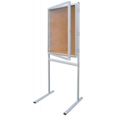 Avizier securizat, pe stativ cu panou din pluta, cu rama din aluminiu, 530x700 mm (AZSGK14A4W) Avizier securizat, pe stativ cu panou din pluta, cu rama din aluminiu, 530x700 mm (AZSGK14A4W)