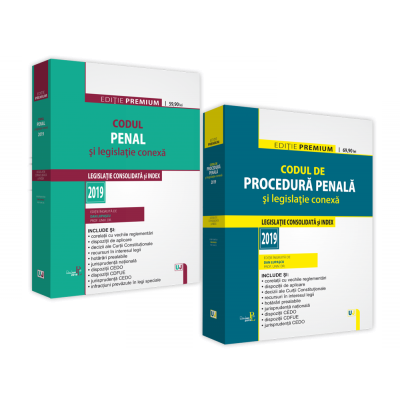 Pachet Codul penal si Codul de procedura penala. Editie PREMIUM 2019 - Dan Lupascu